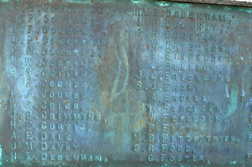 Greymouth war memorial inscription