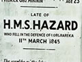 HMS Hazard memorial