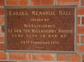 Karaka war memorial hall