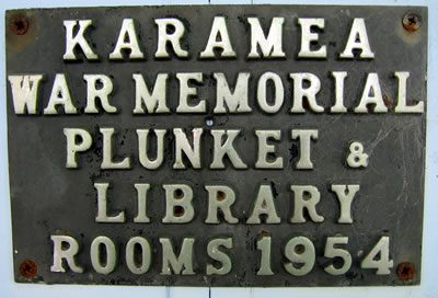 Names on Karamea memorial
