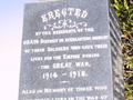 Words inscribed on stone in white lettering