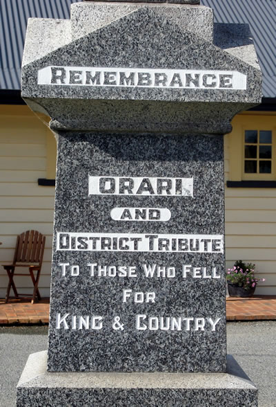 Orari memorial detail