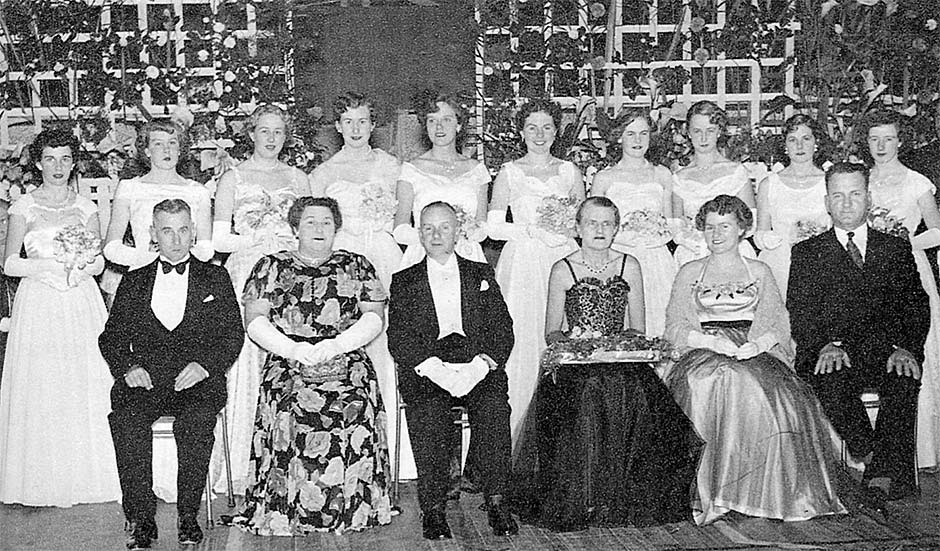 Debutante ball organised by the Otahuhu National Party Women's Division, 1950s
