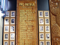 War Memorial board