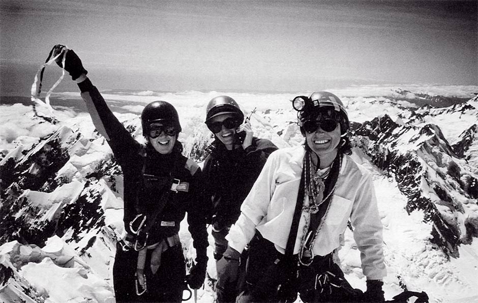 Three women mountaineers