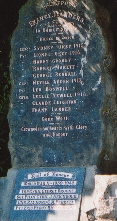 Frankley Road memorial names