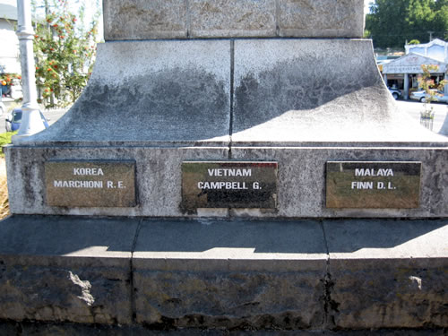 Taihape memorial names