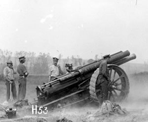 NZ artillery in action at Messines