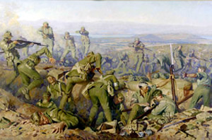 The battle of Chunuk Bair, 8 August 1915 by Major Ion George Brown