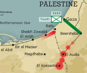 Sinai campaign map