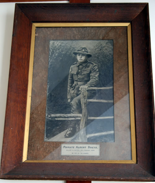 Soldier's protrait in Tuatapere Library