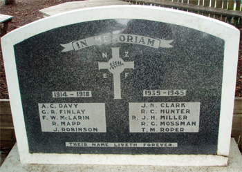 Waiau Pa memorial (detail)