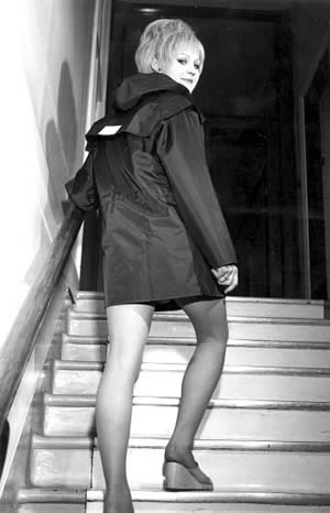 Woman in mini-skirt